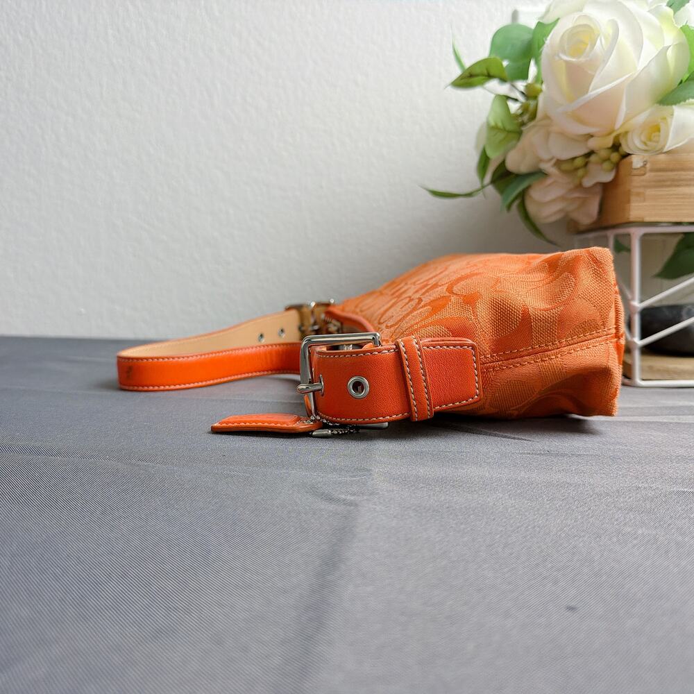 Coach oneshoulder orange Y2K archive 美品 Rare Coach Vintage Y2k Orange Signature Shoulder Bag … - Gem
